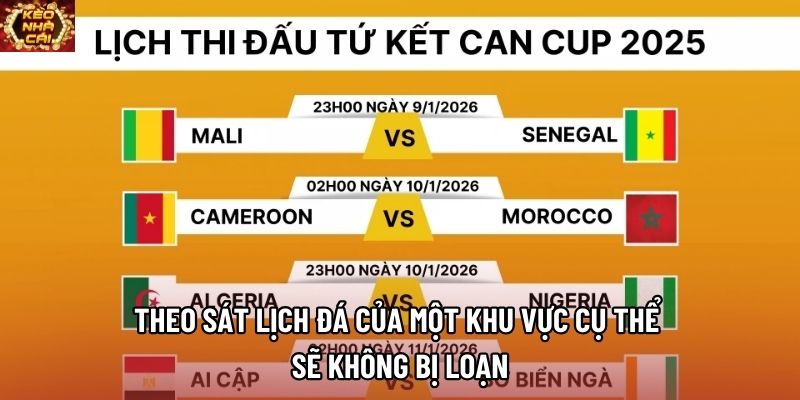 Theo sát lịch đá của một khu vực cụ thể sẽ không bị loạn Theo sát lịch đá của một khu vực cụ thể sẽ không bị loạn